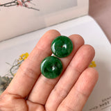 20cts A-Grade Natural Imperial Floral Jadeite Donut Pair No. 180406