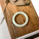 19.6mm A-Grade Natural Light Greyish Green Jadeite Ring Band No. 161481
