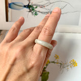 19mm A-Grade Natural Light Yellow Jadeite Ring Band No. 161768