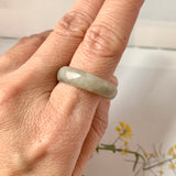 19mm A-Grade Natural Light Yellow Jadeite Ring Band No. 161768