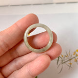 19mm A-Grade Natural Light Yellow Jadeite Ring Band No. 161768