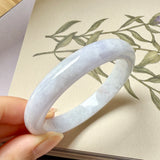 54.3mm A-Grade Natural Lavender Jadeite Modern Round Bangle No. 152056
