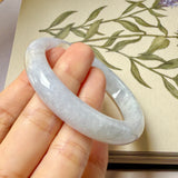 54.3mm A-Grade Natural Lavender Jadeite Modern Round Bangle No. 152056