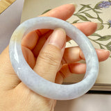 54.3mm A-Grade Natural Lavender Jadeite Modern Round Bangle No. 152056