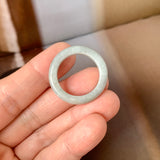 19.2mm A-Grade Natural Grey Jadeite Ring Band No. 161769