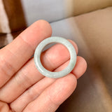 19.2mm A-Grade Natural Grey Jadeite Ring Band No. 161769