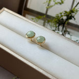 A-Grade Natural Light Green Jadeite MINI.malist Stud Earrings No. 180202