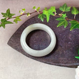 19mm A-Grade Natural White Jadeite Ring Band No. 161785