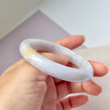 54.3mm A-Grade Natural Lavender Jadeite Modern Round Bangle No. 152056