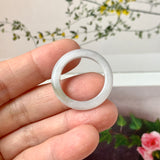 19mm A-Grade Natural White Jadeite Ring Band No. 161785