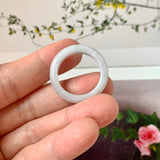 19mm A-Grade Natural White Jadeite Ring Band No. 161785