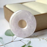 A-Grade Natural Lavender Ancient Coin Jadeite Donut Pendant No.171520
