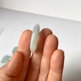 A-Grade Natural Lavender Green Jadeite Donut No.171342