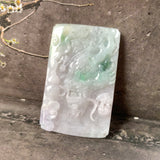 A-Grade Lavender Green Jadeite Dragon Pendant No. 220181