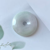 A-Grade Natural Lavender Green Jadeite Donut  No.171547