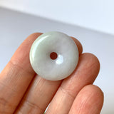 A-Grade Natural Lavender Green Jadeite Donut  No.171547