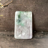 A-Grade Lavender Green Jadeite Dragon Pendant No. 220181