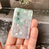 A-Grade Lavender Green Jadeite Dragon Pendant No. 220181