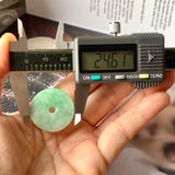 A-Grade Natural Apple Green Jadeite Donut No.171270