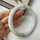 80.6mm A-Grade Natural Tri-Colour Jadeite Traditional Round Big Bangle No.152058