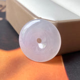 A-Grade Natural Lavender Jadeite Donut Pendant No.170522