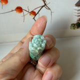 A-Grade Green Jadeite Long Cabbage Pendant No. 220199