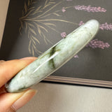 77.4mm A-Grade Natural Floral Jadeite Modern Round Big Bangle No.152059