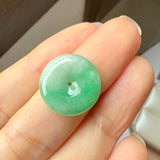 A-Grade Natural Moss On Snow Jadeite Donut No.172603