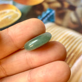 A-Grade Natural Bluish Green Jadeite Donut Pendant No.220618