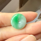 A-Grade Natural Moss On Snow Jadeite Donut No.172603