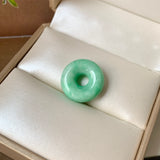 A-Grade Natural Apple Green Jadeite Bagel No.172876