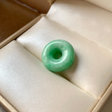 A-Grade Natural Apple Green Jadeite Bagel No.172876