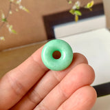 A-Grade Natural Apple Green Jadeite Bagel No.172876