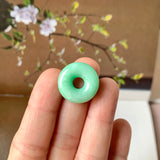 A-Grade Natural Apple Green Jadeite Bagel No.172876