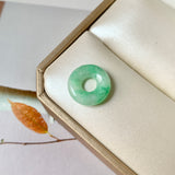 A-Grade Natural Moss On Snow Jadeite Bagel No.172877