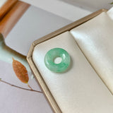 A-Grade Natural Moss On Snow Jadeite Bagel No.172877