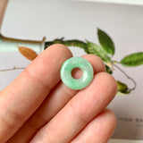 A-Grade Natural Moss On Snow Jadeite Bagel No.172877