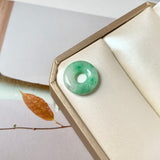 A-Grade Natural Moss On Snow Jadeite Bagel No.172878