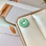 A-Grade Natural Moss On Snow Jadeite Bagel No.172878