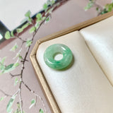A-Grade Natural Moss On Snow Jadeite Bagel No.172879