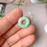 A-Grade Natural Moss On Snow Jadeite Bagel No.172879