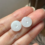 10.82cts A-Grade Natural White Jadeite Donut Pair No.180852