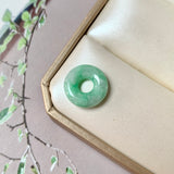A-Grade Natural Moss On Snow Jadeite Bagel No.172880