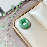 A-Grade Natural Moss On Snow Jadeite Bagel No.172880