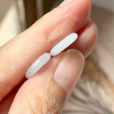 10.82cts A-Grade Natural White Jadeite Donut Pair No.180852