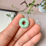 A-Grade Natural Moss On Snow Jadeite Bagel No.172880