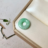 A-Grade Natural Moss On Snow Jadeite Bagel No.172881