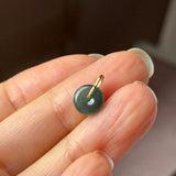 A-Grade Natural Blue Jadeite Mini Donut Pendant No.172912