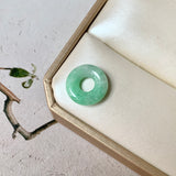 A-Grade Natural Moss On Snow Jadeite Bagel No.172881