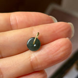 A-Grade Natural Blue Jadeite Mini Donut Pendant No.172912